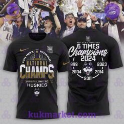 6 Time Champions UConn Basketball 2024 NCAA Shirt Good click