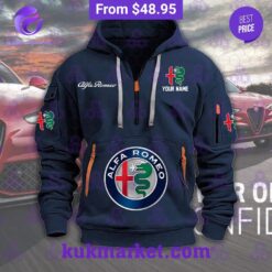 Alfa Romeo Custom Half Zip heavy hoodie Eye soothing picture dear