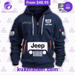 Jeep Custom Name Half Zip heavy hoodie Trending picture dear